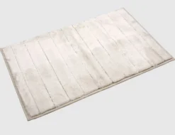 Badmatte Streifen Beige