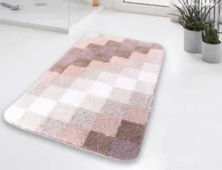 Badteppich Felder beige