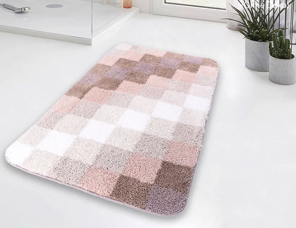 Badteppich Felder beige