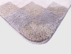 Badteppich Felder beige
