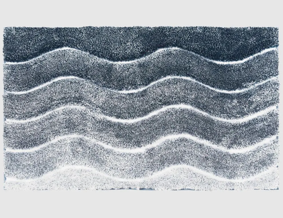 Badteppich Welle Blau