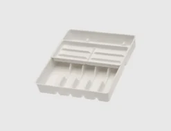 Besteckkasten mit Schieber weiß