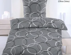 Bettwäsche Kreise Anthrazit