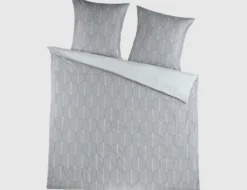 Bettwäsche Wende Raute Silber
