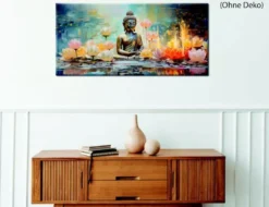 Bild Buddha mit Lotusblüten