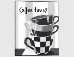 Bild Slim Frame Black Coffee Time 40x50cm