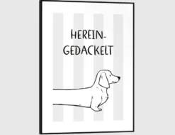 Bild Slim Frame Black Herein Gedackelt 30x40cm