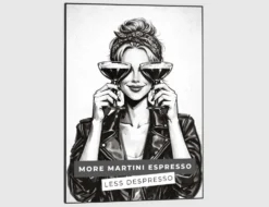 Bild Slim Frame Black Less Despresso 50x70cm