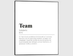 Bild Slim Frame BlackTeam 40x50cm