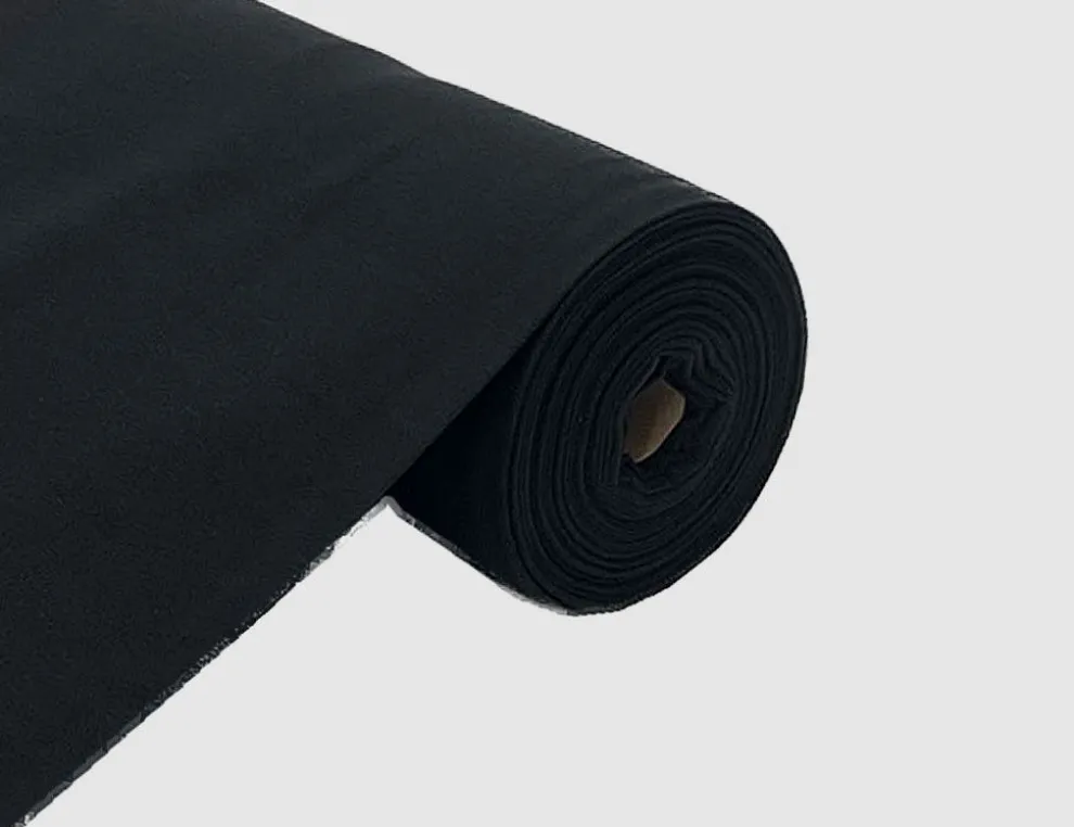 Bündchenstoff Uni Schwarz