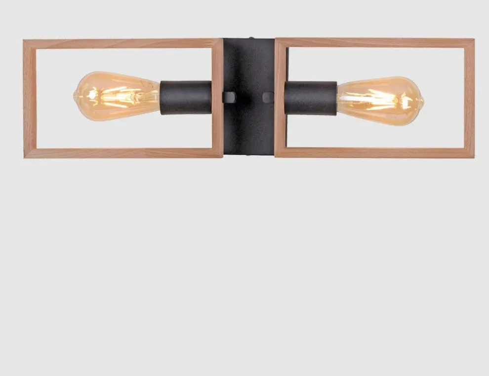 Deckenleuchte Holzoptik Schwarz
