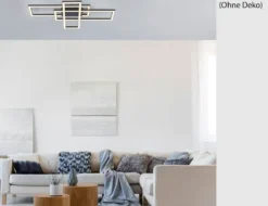 Deckenleuchte LED Schwarz 65 cm