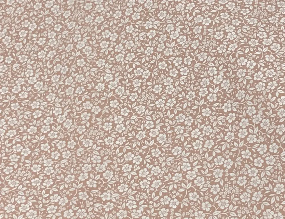 Dekostoff Blümchen Braun