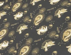 Dekostoff Harry Potter Schwarz, Gold