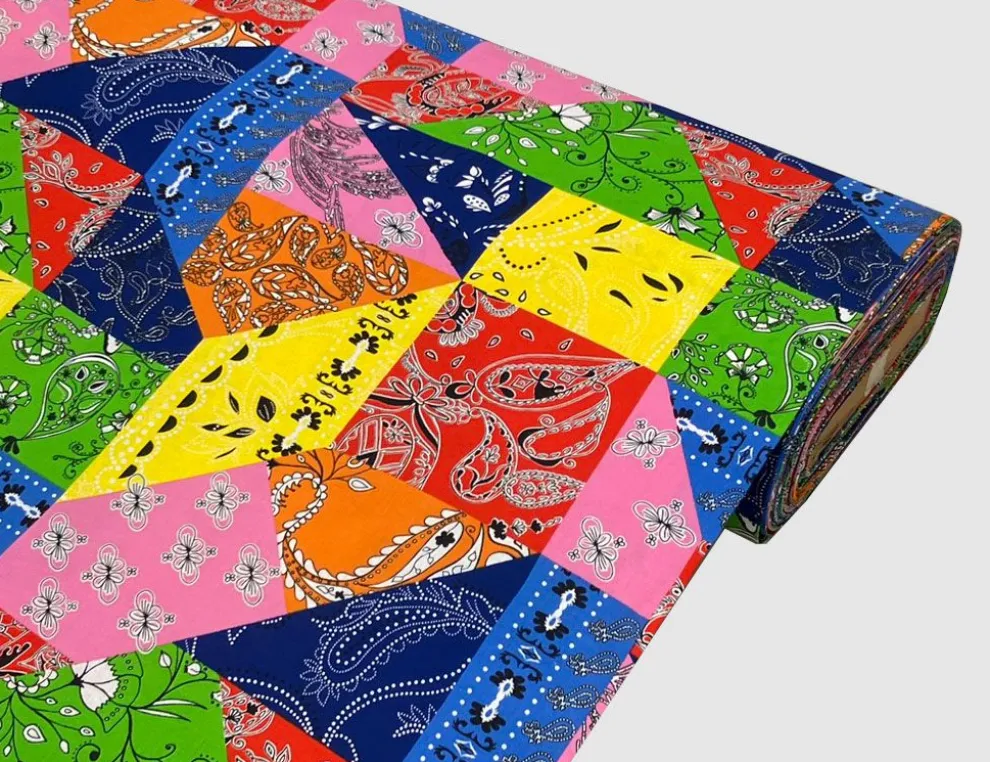 Dekostoff Patchwork Bunt