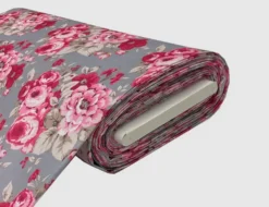 Dekostoff Rose Grau