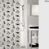 Duschvorhang Pinguin Schwarz