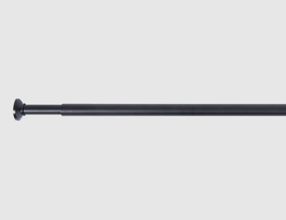 Duschvorhangstange Schwarz 125-220cm