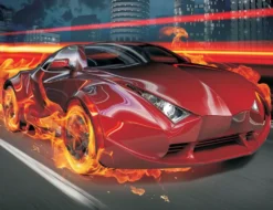 Fototapete CAR FIRE
