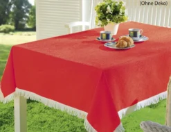 Gartentischdecke mit Fransen