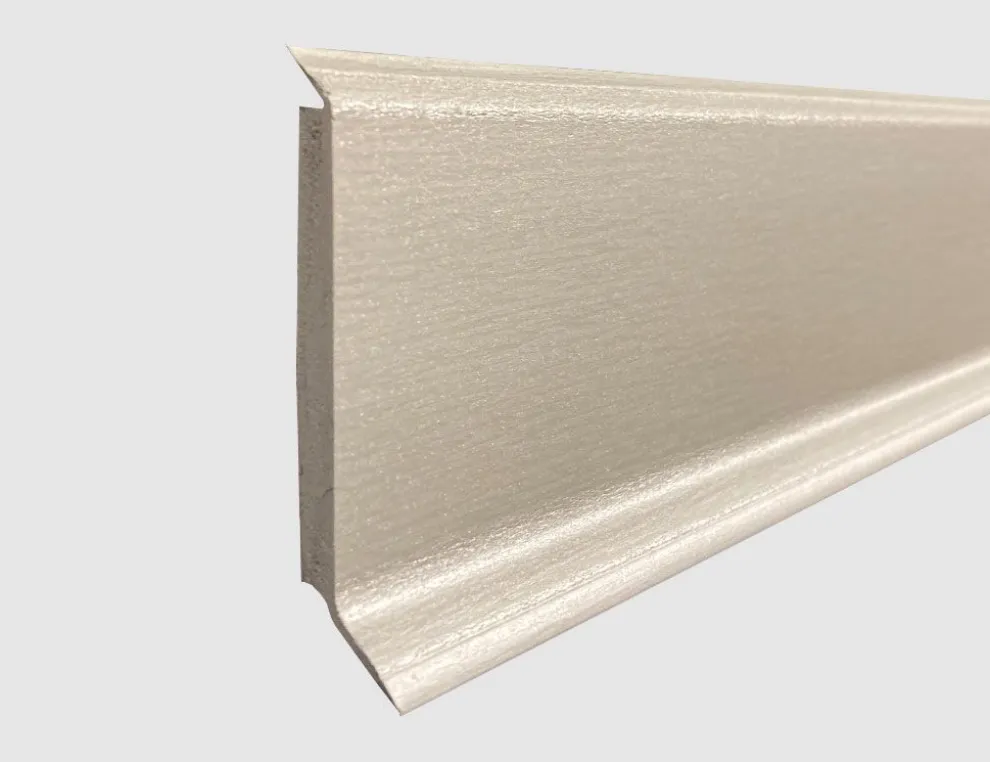 Hartschaum-Sockelleiste Silber