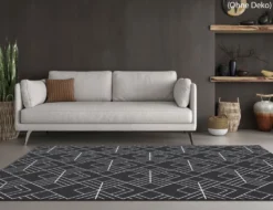 In- und Outdoor Teppich Pia Schwarz