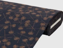 Jerseystoff Pusteblumen Dunkelblau