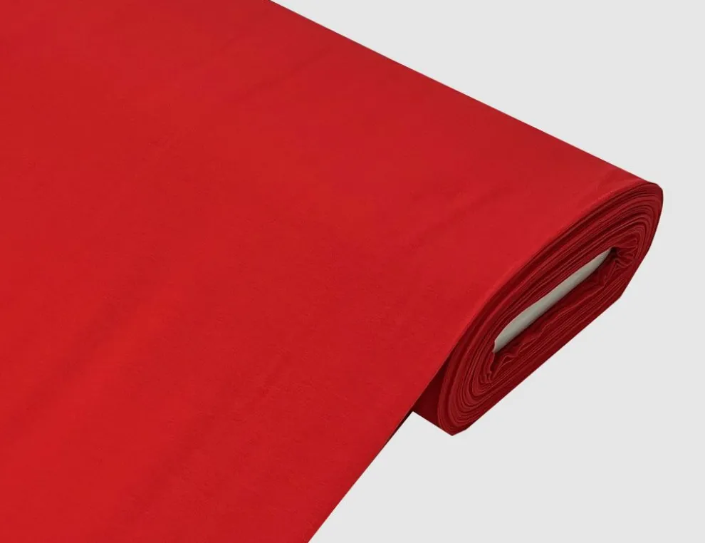 Jerseystoff Uni Feuerwehrrot