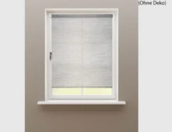 Kettenzugrollo Uni Grau 85x150cm