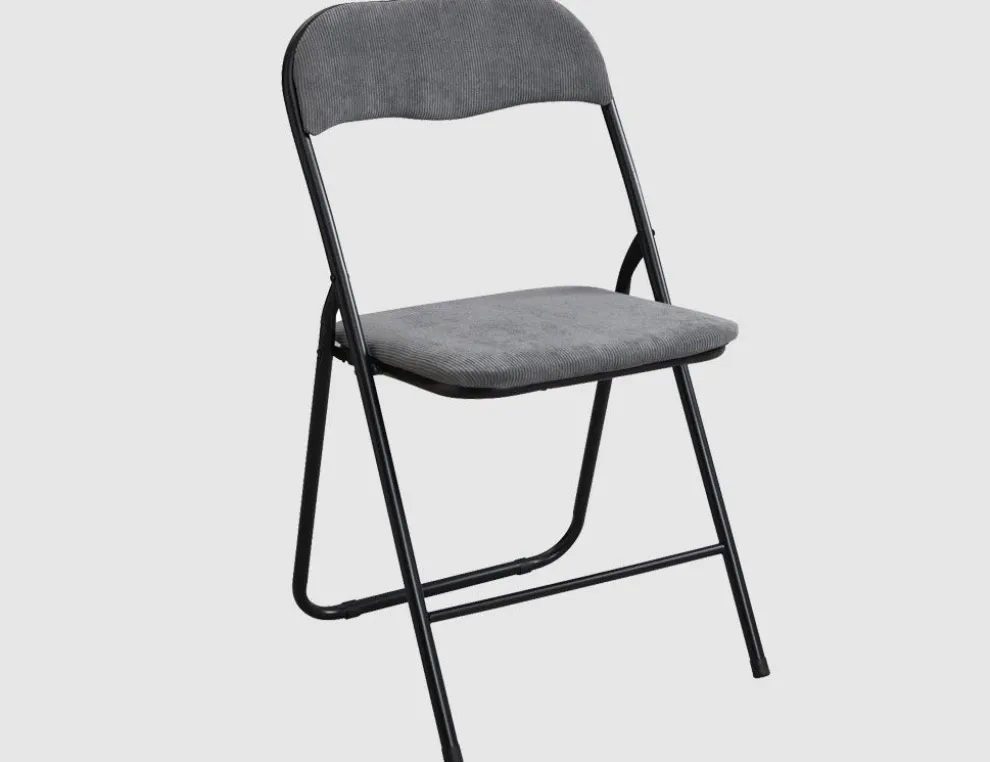 Klappstuhl Cord Grau