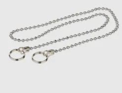 Kugelkette m 2 Ringen chrom