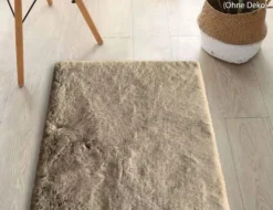 Kunstfellteppich Mia Hellbraun