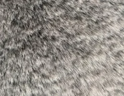 Kunstfellteppich Mia Schwarz, Silber