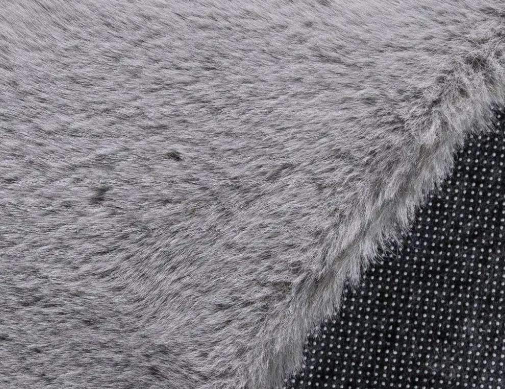 Kunstfellteppich Softy Grau