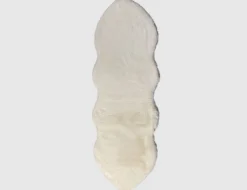 Kunstschaffell Weiß 55x160cm