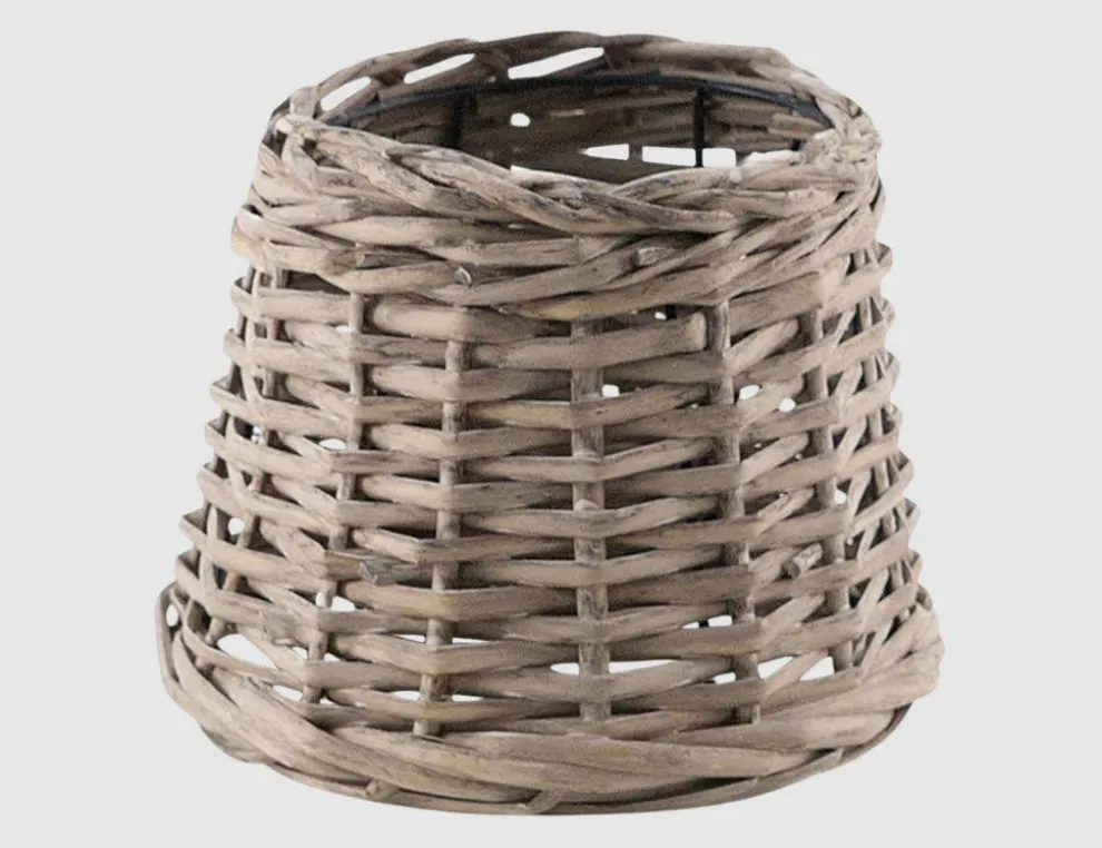 Lampenschirm Vintage Bast Grau