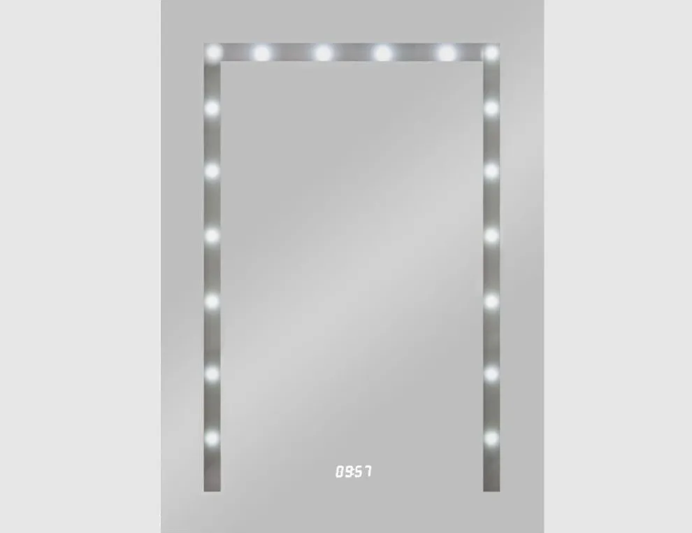 LED Badspiegel Time Light