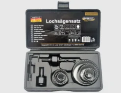 Lochsägesatz im Koffer