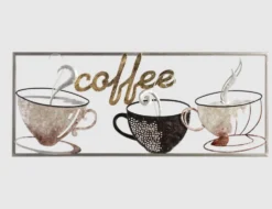 Metallbild Coffee 25x61cm