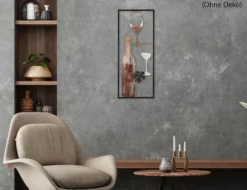 Metallbild Wein 25x61cm