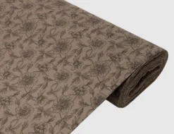 Musselin Double Gauze Blume Braun