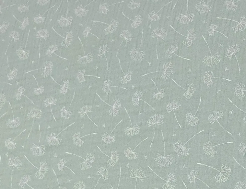 Musselin Double Gauze Pusteblume Mint
