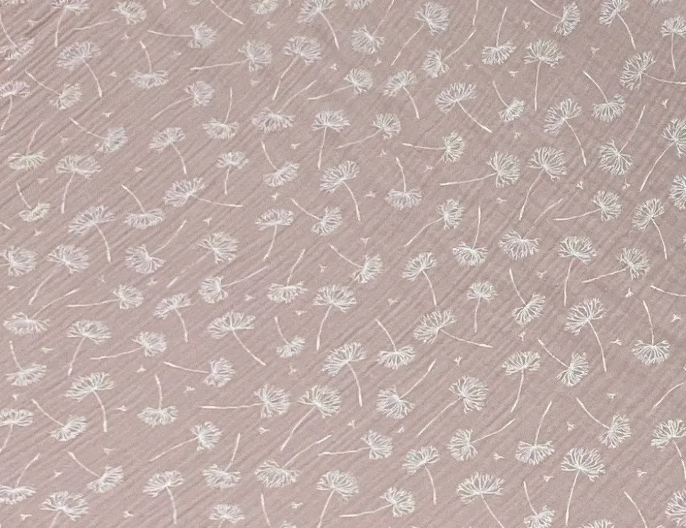 Musselin Double Gauze Pusteblume Rosa