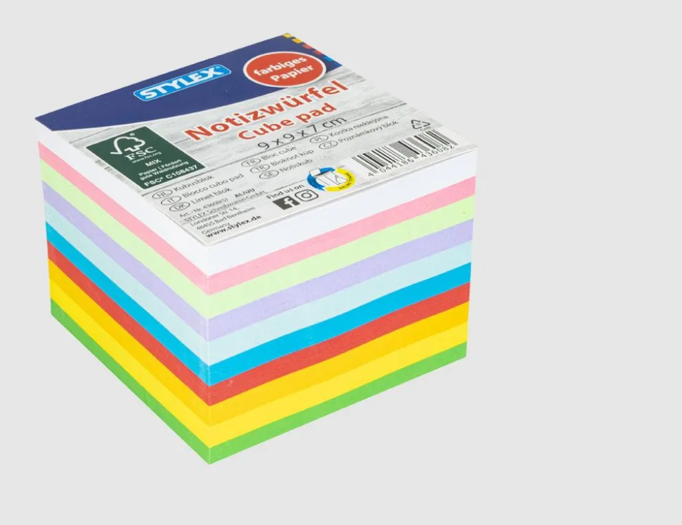 Notizzettelwürfel Bunt