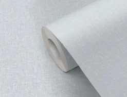 Papiertapete Textiloptik fein Hellgrau