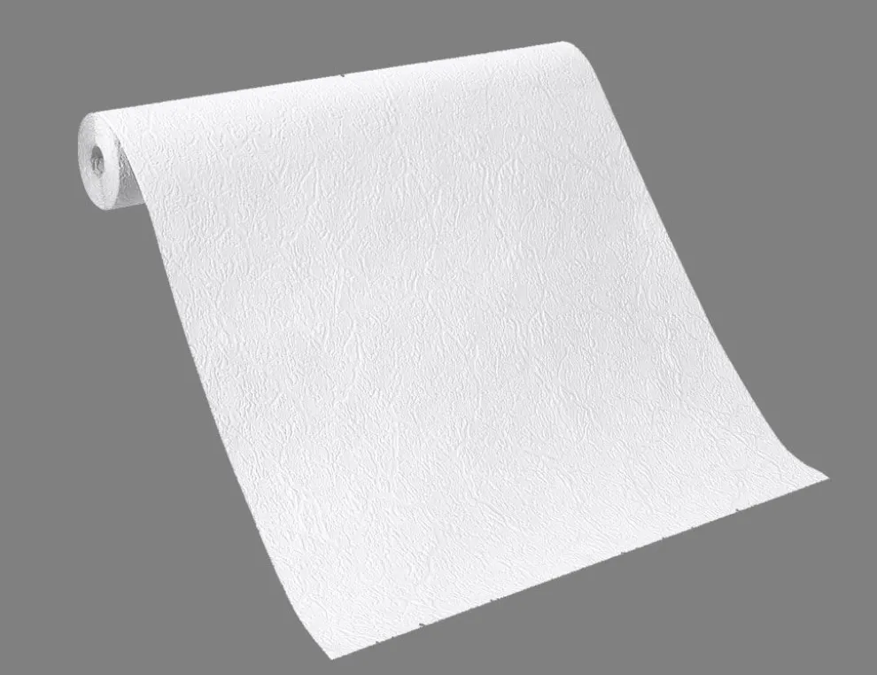 Papiertapete Uni Weiß