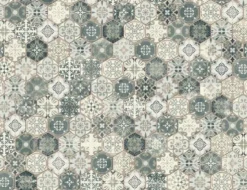 PVC Calypso Tile Blau, Beige