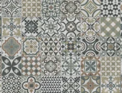 PVC Calypso Tile Oliv, Beige 4m