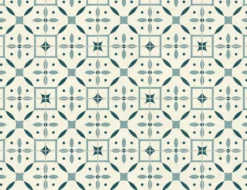 PVC Calypso Tile Weiß, Blau