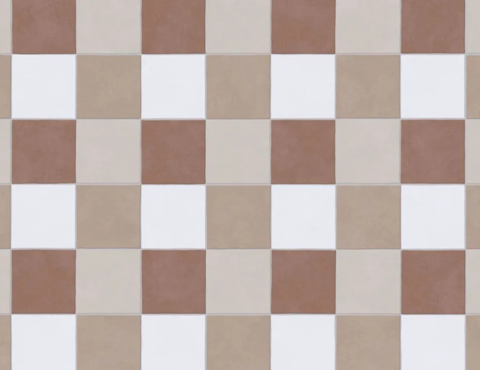 PVC Cupid Tile Beige, Braun 3m